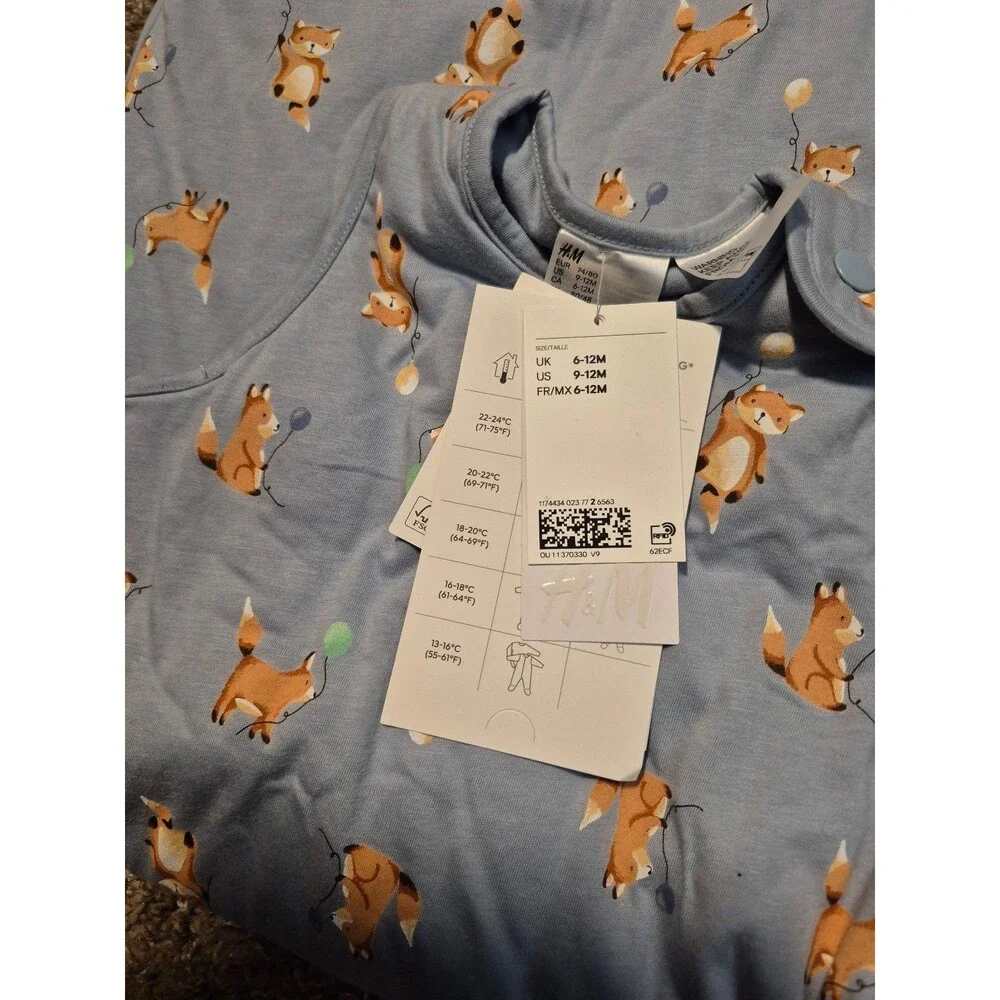 H&M sleepsack size 9-12 months 2.5 tog 100 organic cotton